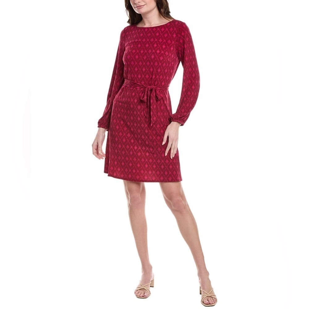 Tommy Bahama Red Patterned Slinky Dress